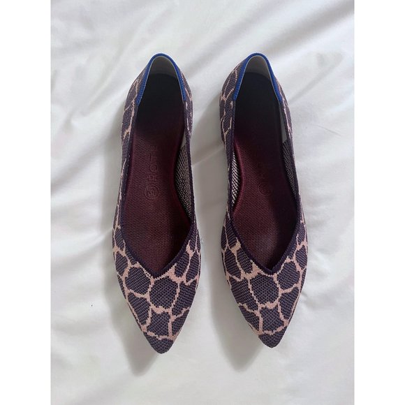 Rothy's The Point in Violet Giraffe Pointed Toe Flats - 9.5 EUC - Picture 2 of 6